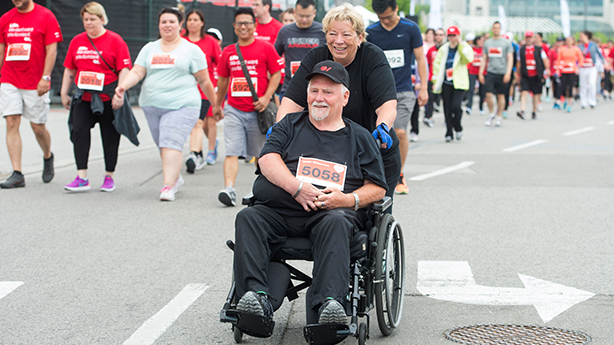 <p>Virtual appointments have helped Chuck Ley and Lorraine Joynt, pictured at Ride for Heart. </p>