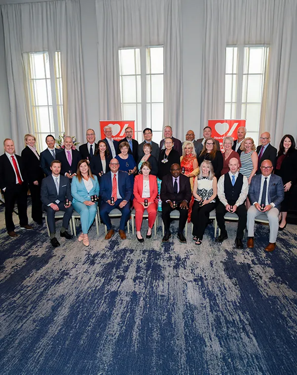 Recipients of King Charles III Coronation Medal awarded to Heart & Stroke volunteers.