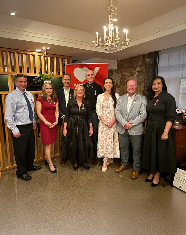 Recipients of King Charles III Coronation Medal awarded to Heart & Stroke volunteers.