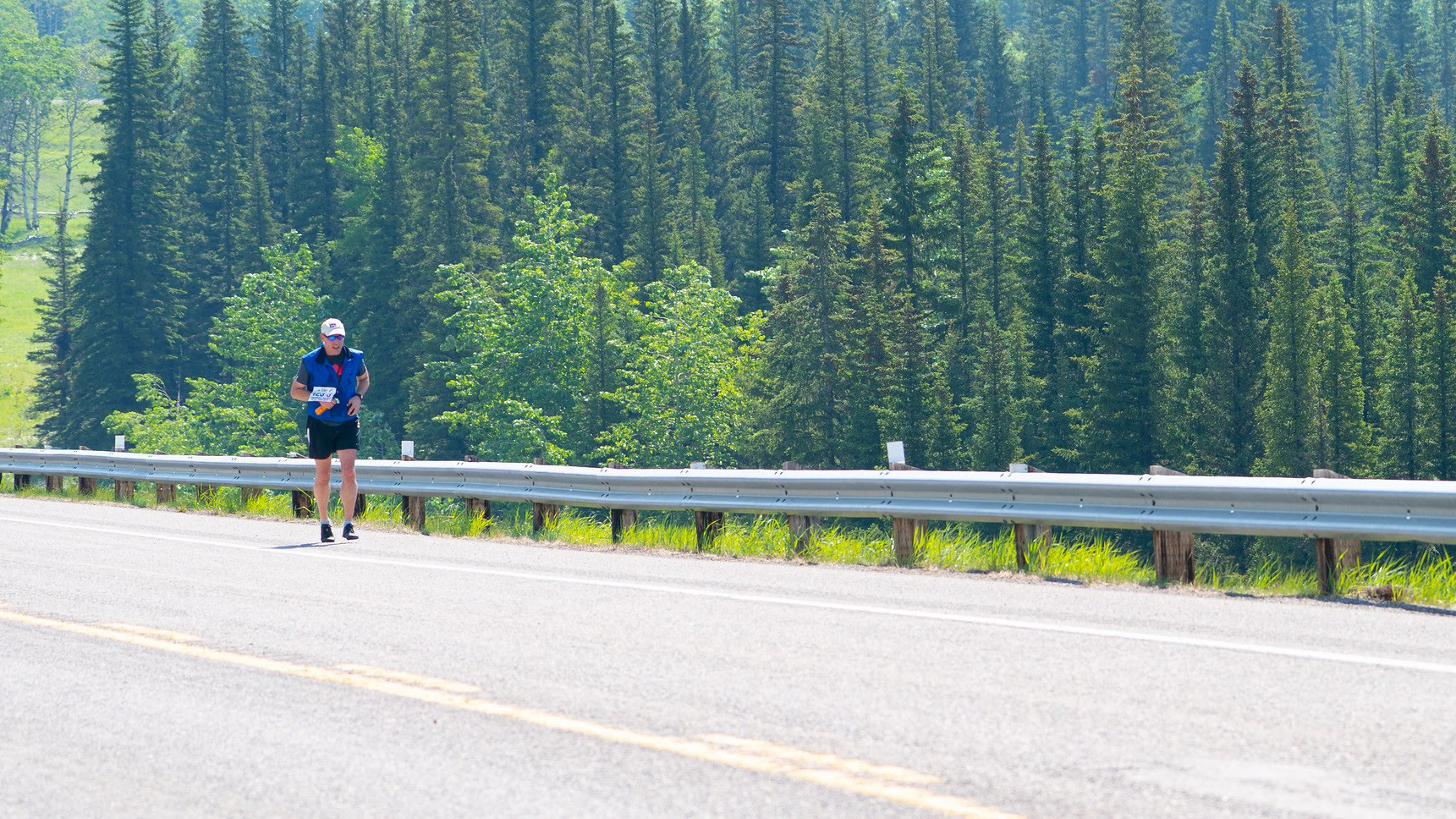 <p>Dr. Michael Hill runs along the highway in the Kananaskis Valley southwest of Calgary. </p> <p>Dr. Michael Hill runs along the highway in the Kananaskis Valley southwest of Calgary. </p>