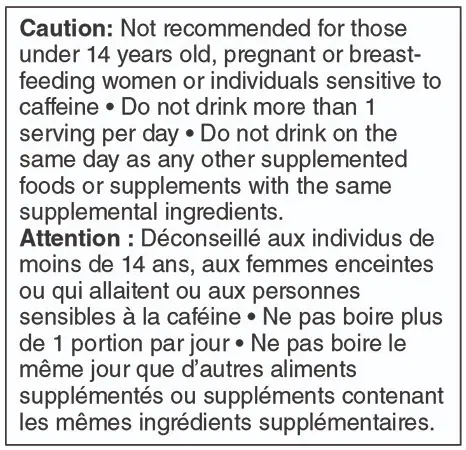 <p>Example of cautionary statements appearing on supplemented food packaging bearing the above warning identifier.</p> <p>Example of cautionary statements appearing on supplemented food packaging bearing the above warning identifier.</p>