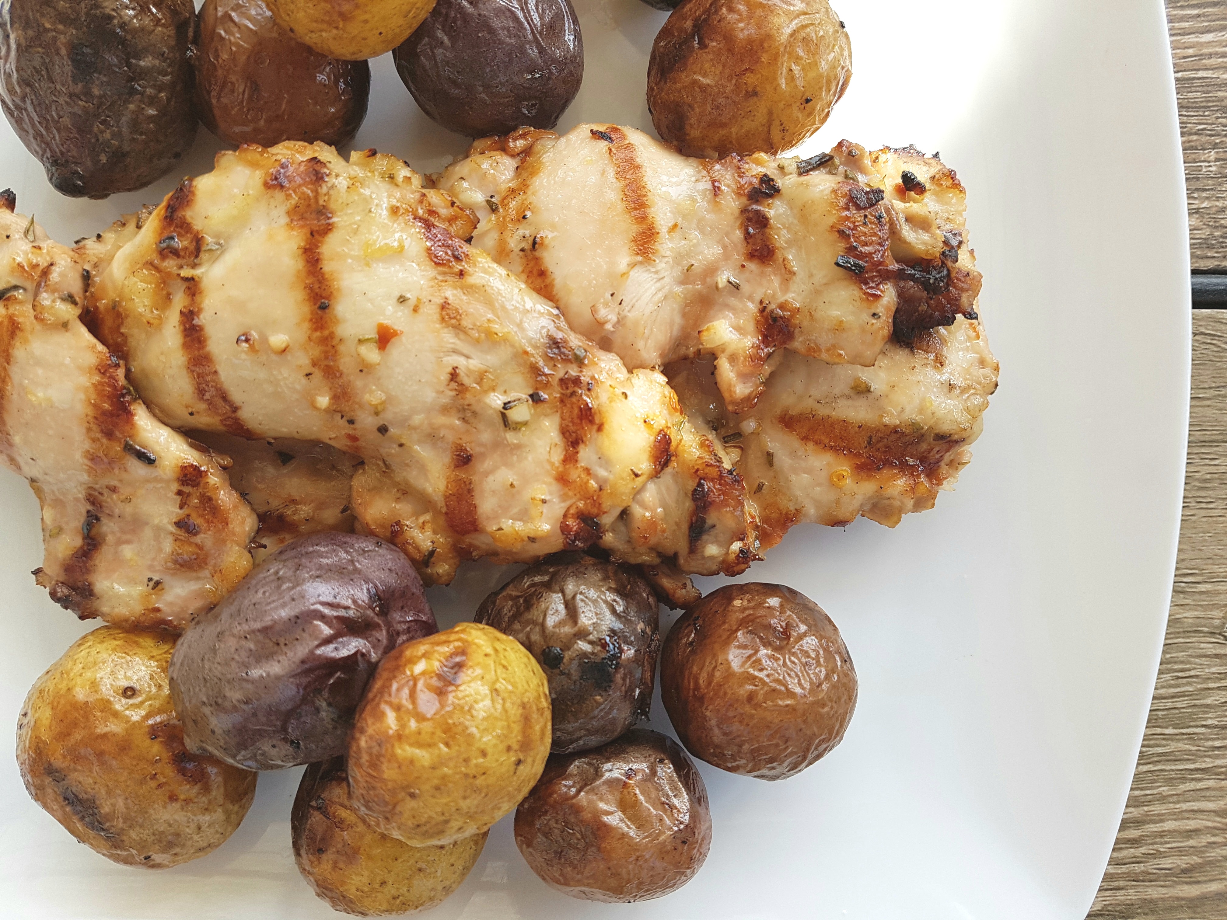 roasted chicken and potatoes