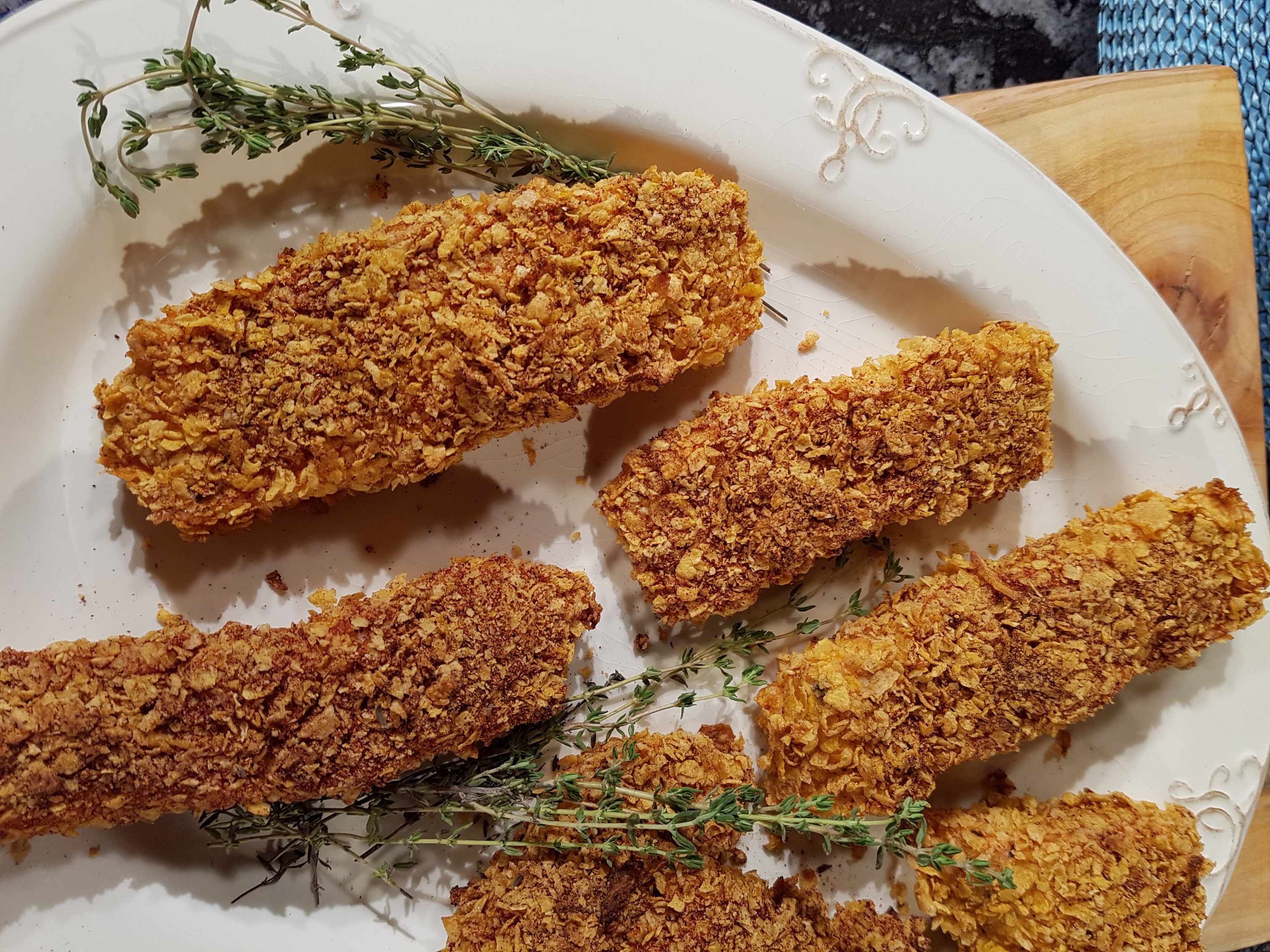 Fish sticks on plate