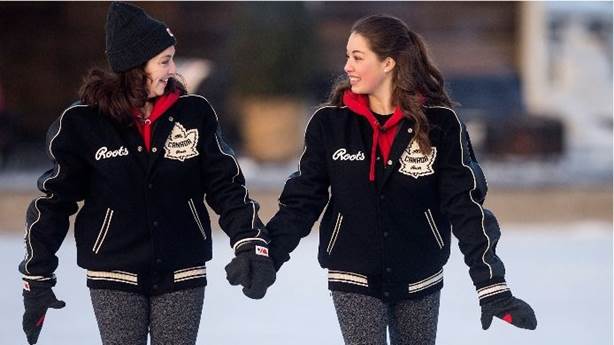 <p>Isabelle skating with her daughter Gabriella.</p>