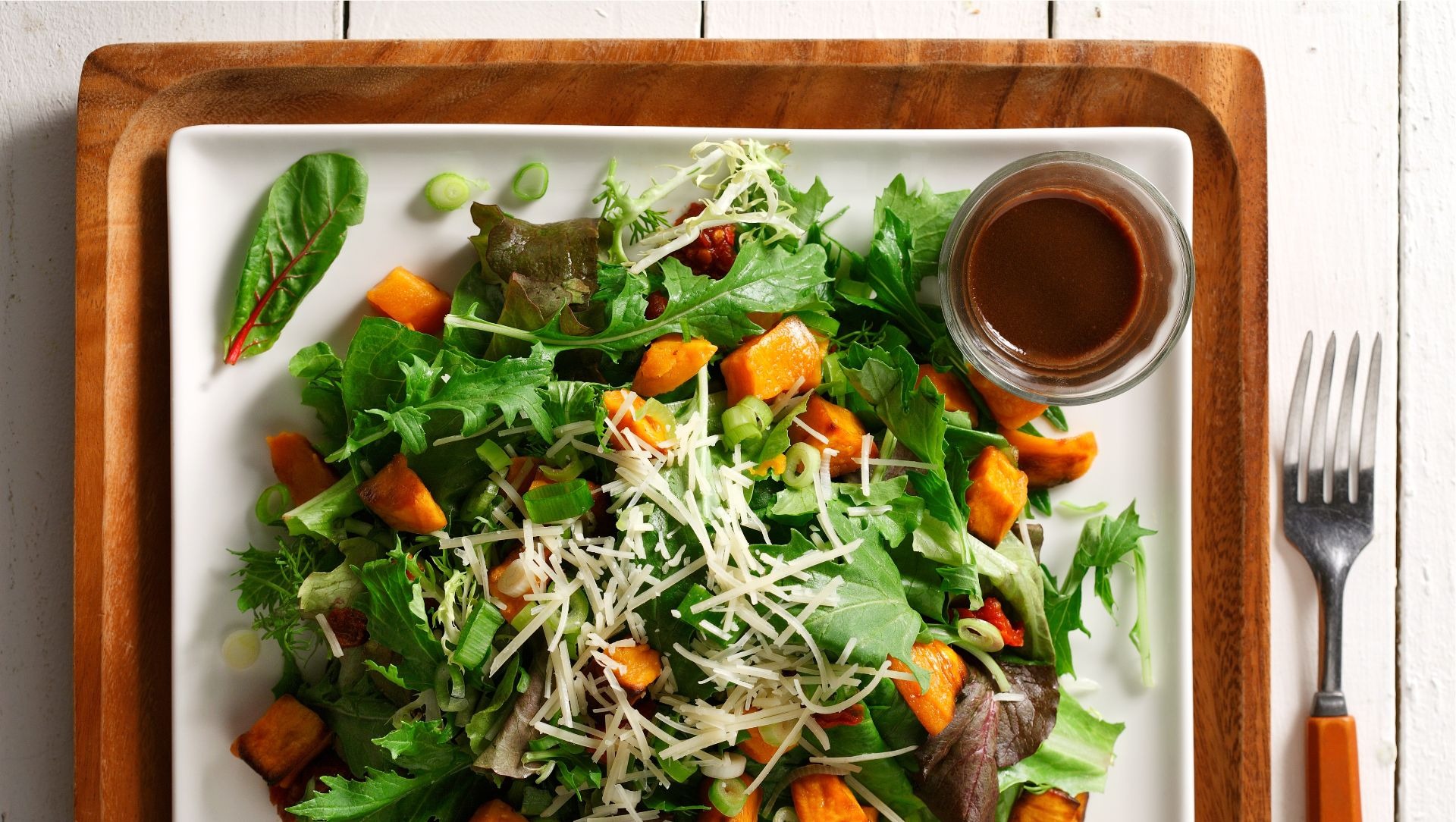 Warm sweet potato, sundried tomato and arugula salad | Heart and Stroke Foundation
