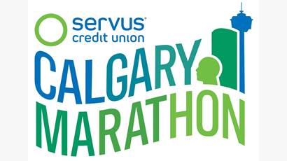 Servus Credit Union logo for Calgary Marathon