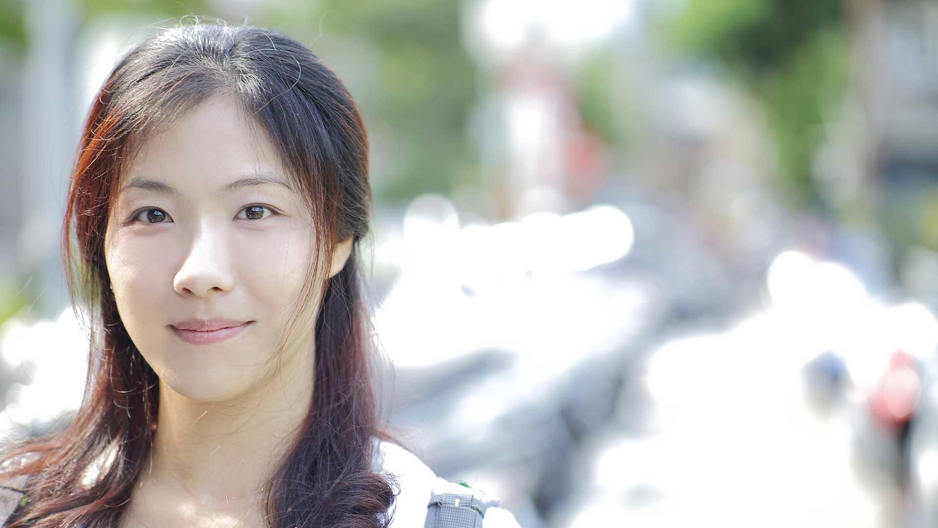 Portrait of girl outdoors