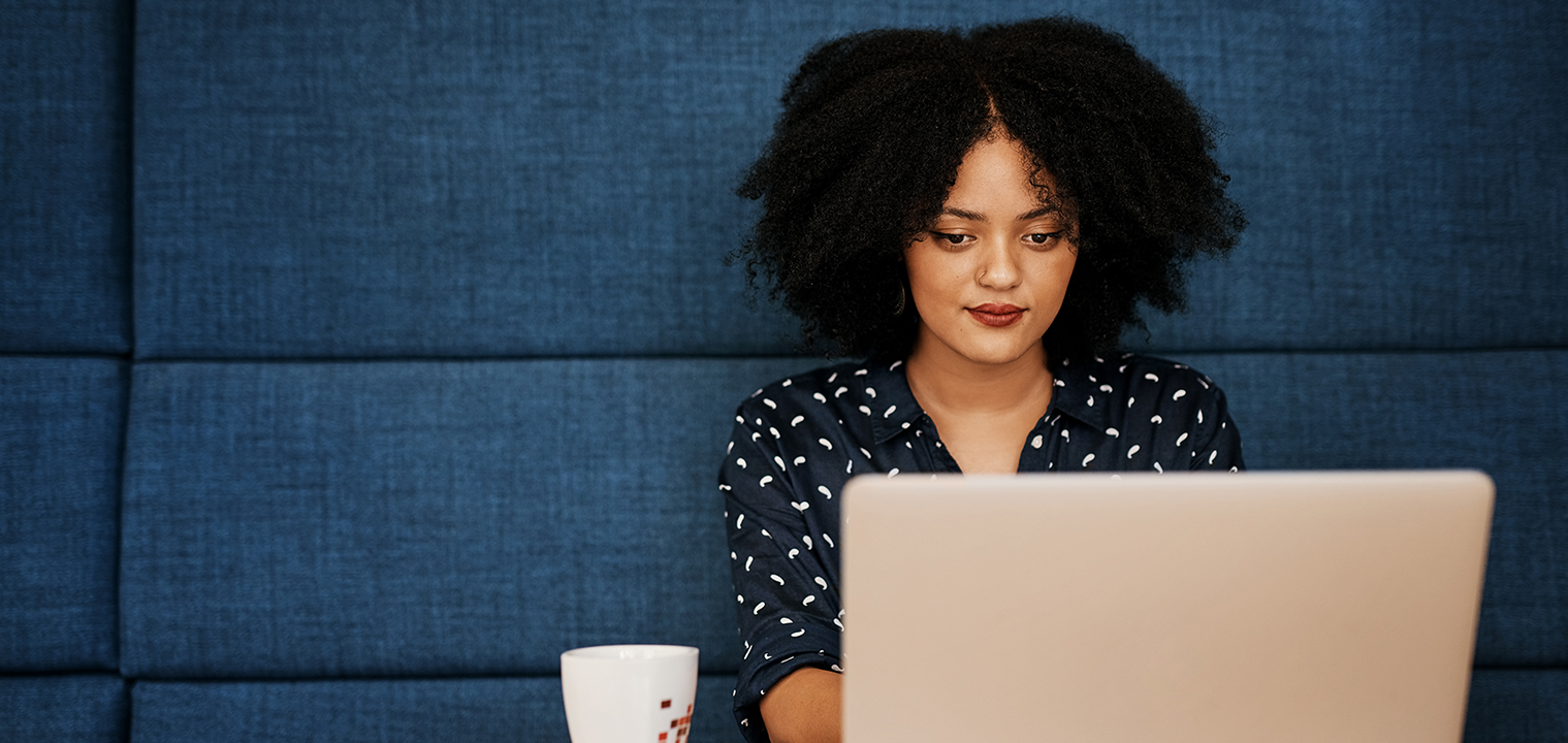 Woman on her laptop