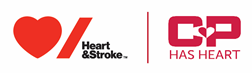 Heart and stroke and CP logo