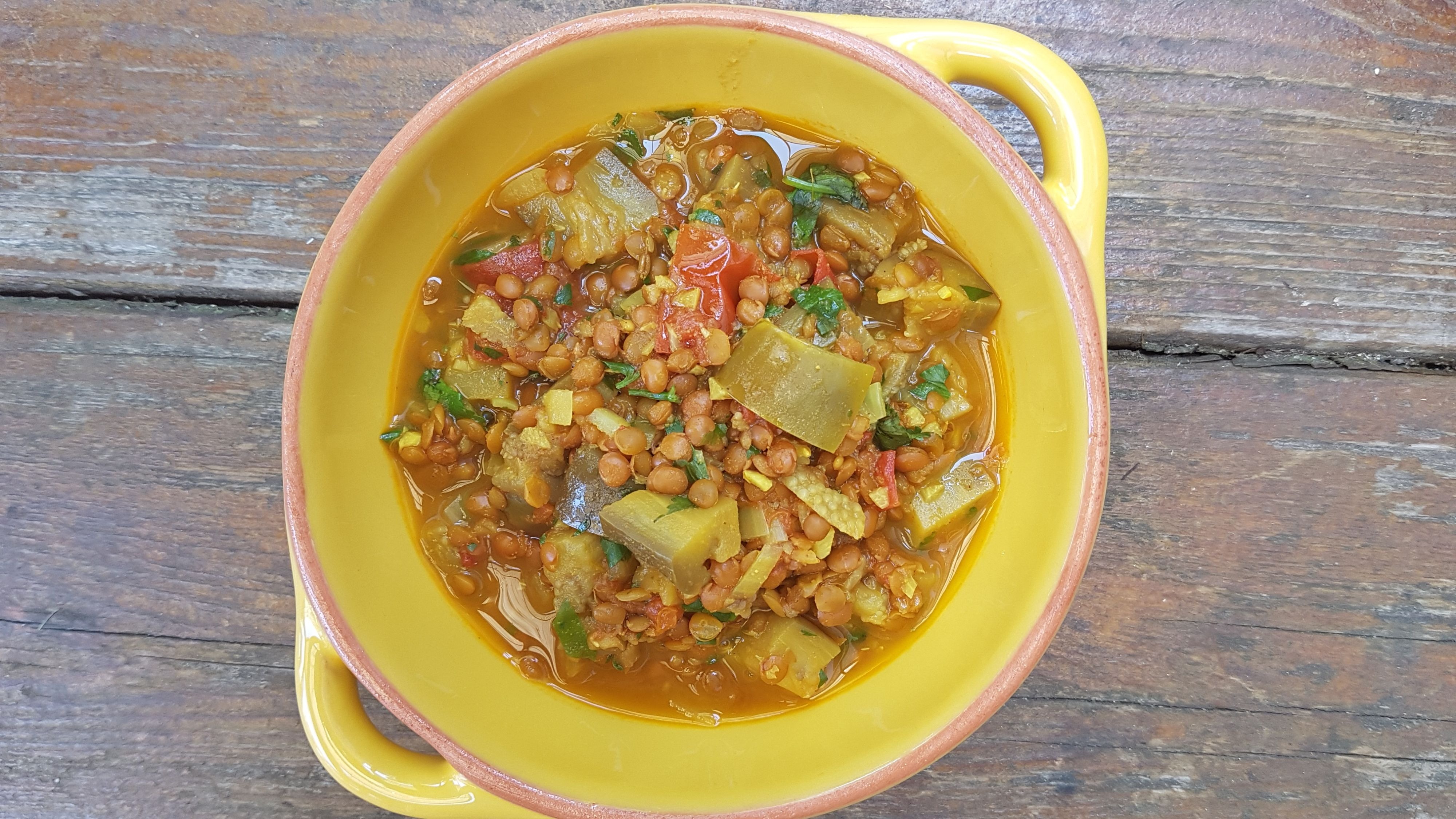 eggplant lentil curry