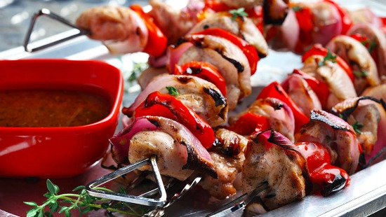 Skewered lime spiced chicken