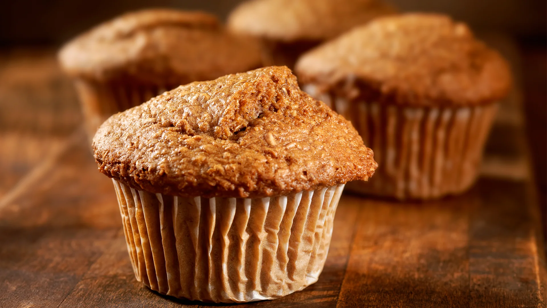A batch of bran muffins