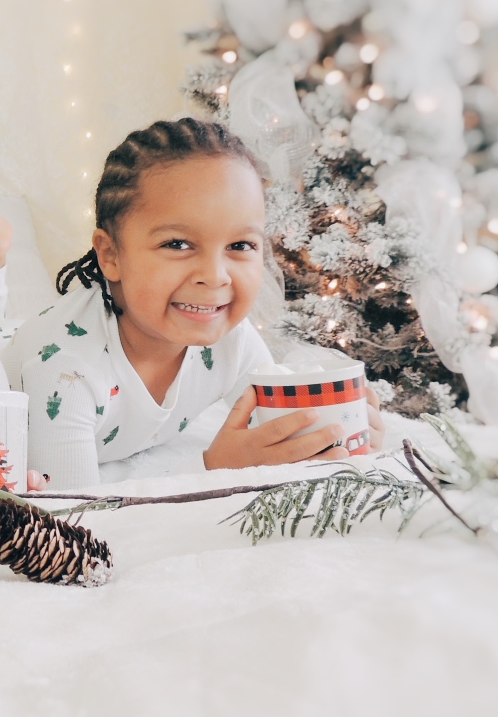Nora and her twin brother Koa celebrate Christmas