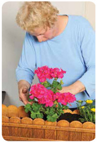 Senior woman gardening