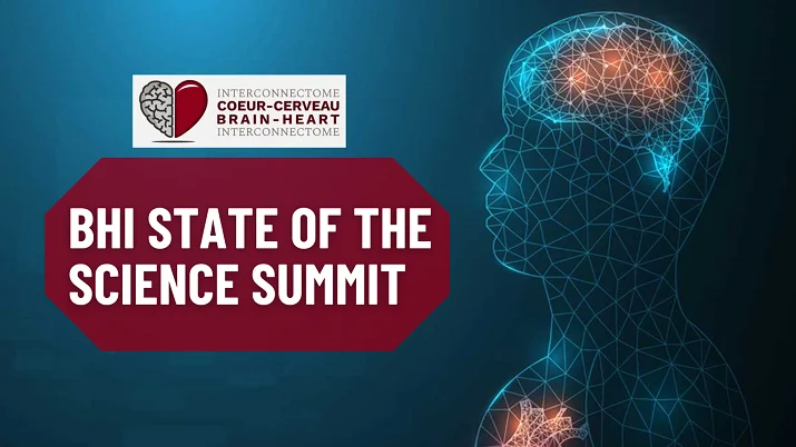 A logo for the Brain-Heart Interconnectome above a banner reading BHI State of the Science Summit