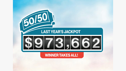 Last year's 50/50 jackpot was $973,662