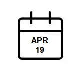 Calendar page showing April 19 as the date