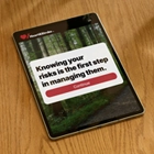 A tablet displaying Risk Screen.