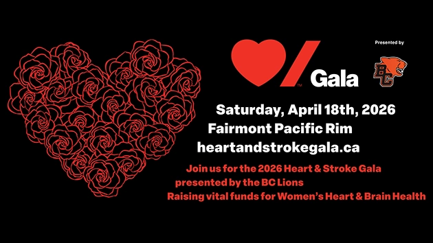 BC Gala celebrating womens heart and brain health poster.