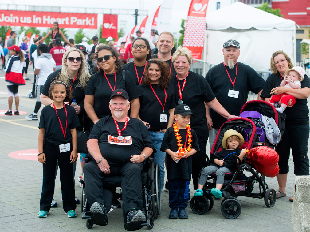Chuck and Lorraine with their family at Ride for Heart