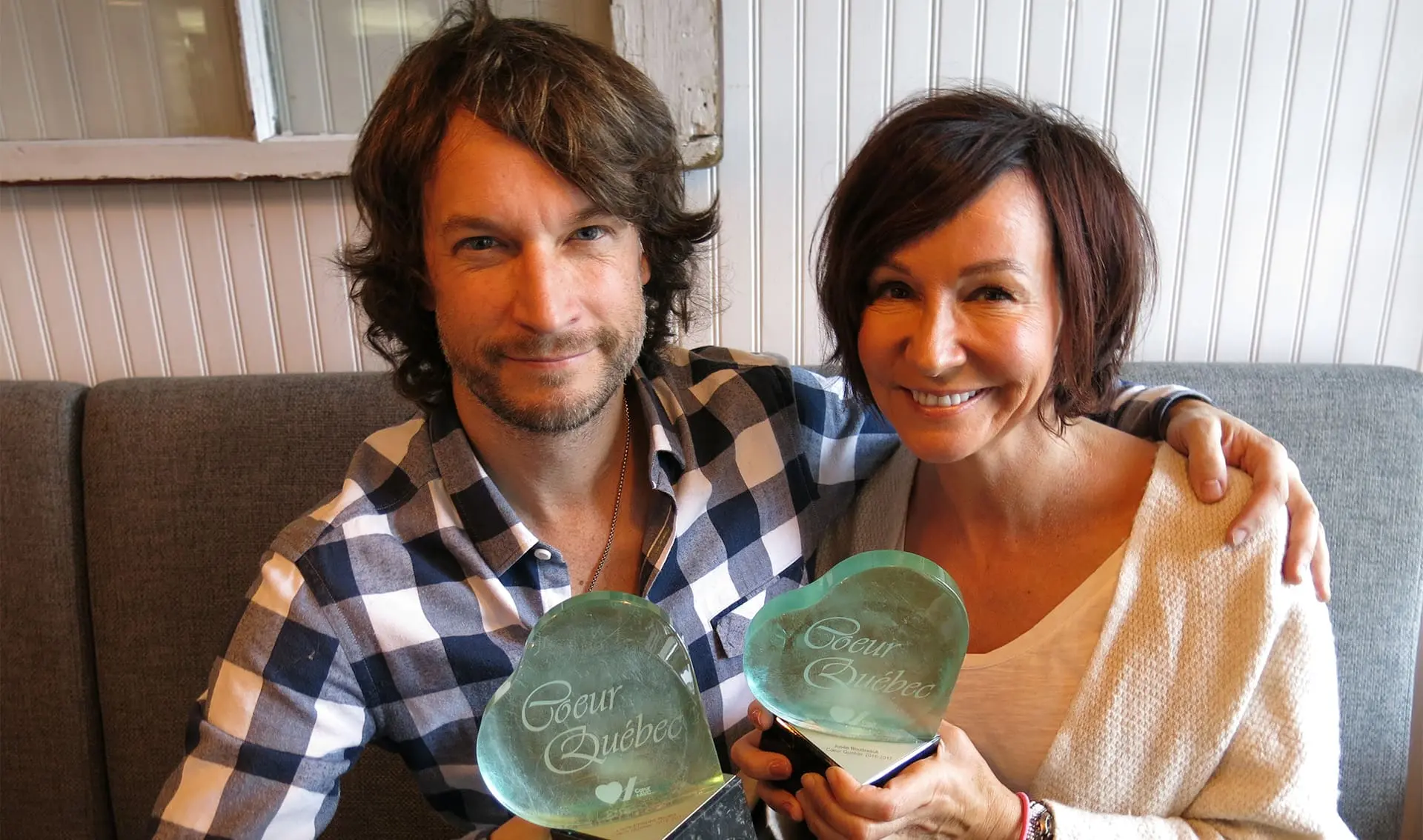 Josée Boudreault with her partner, Louis-Philippe Rivard.