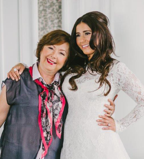 Julie Pfeffer with her mother, Catalena