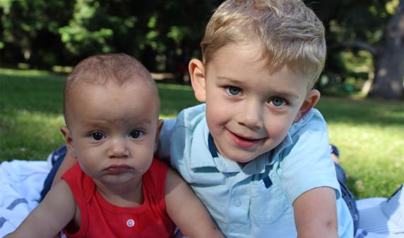 Megan’s kids Levi (left) and Lucas (right). 