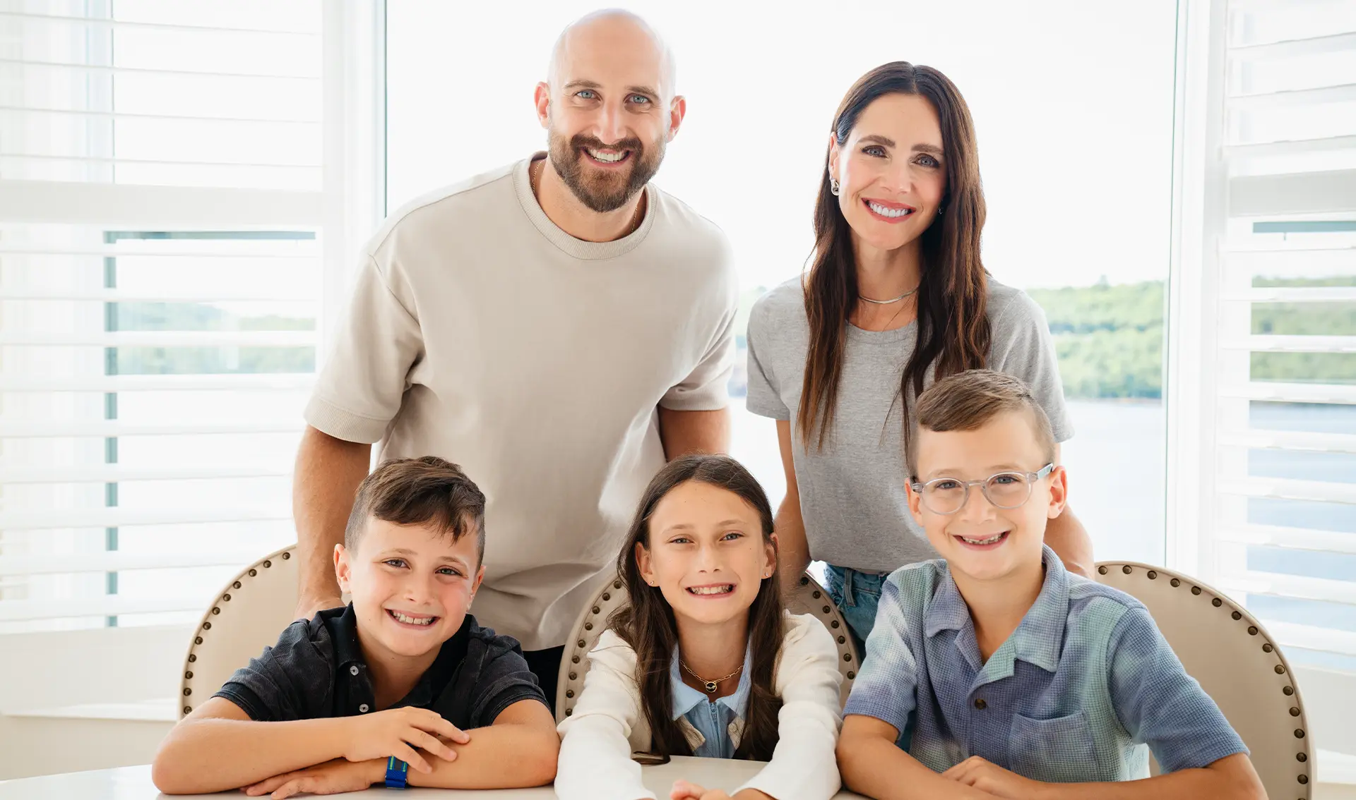 The Foligno family (from left: Nick, Hudson, Milana, Landon and Janelle)