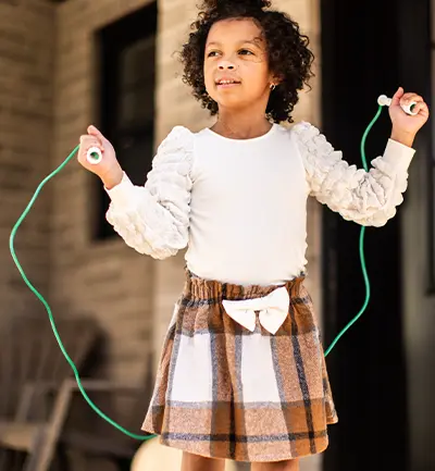 Nora Evelyn jumping rope.