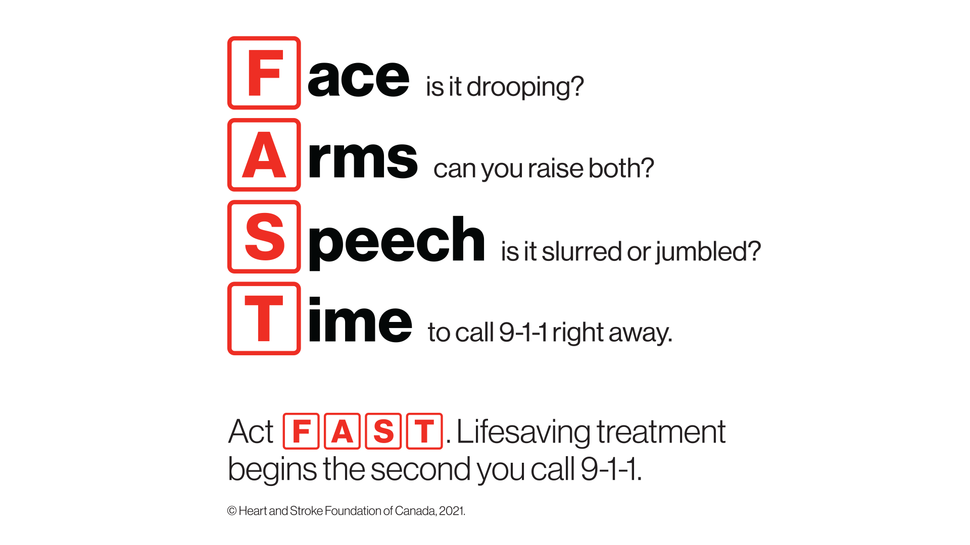 FAST signs of stroke