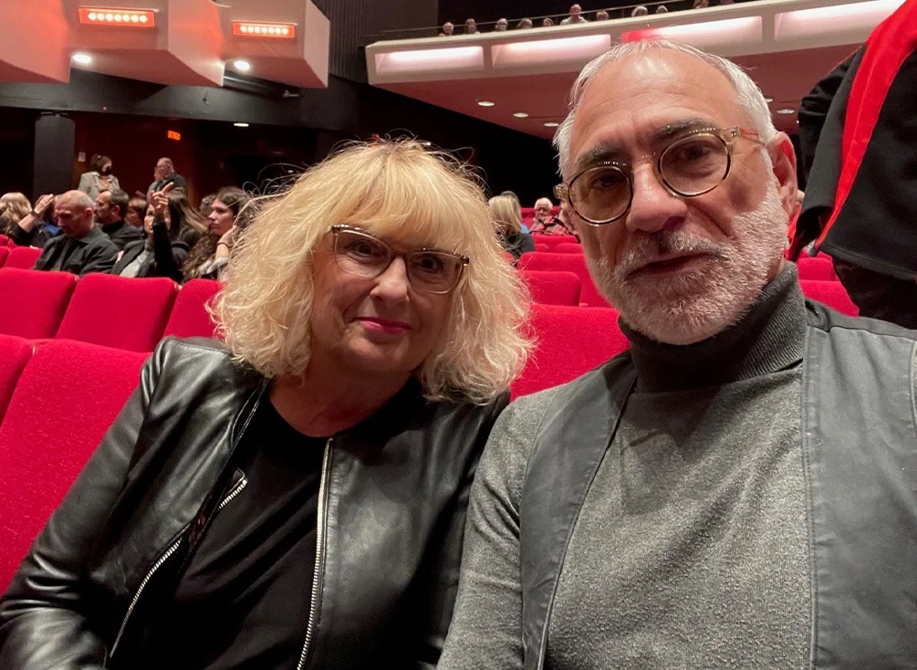 Robert Marien with his wife Johanne at a theatre