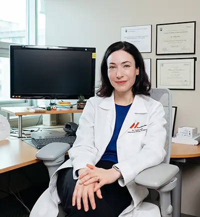 Dr. Thalia Field in her office.